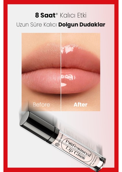 Çilekli Dudak Dolgunlaştırıcı ve Parlatıcı Lip Gloss