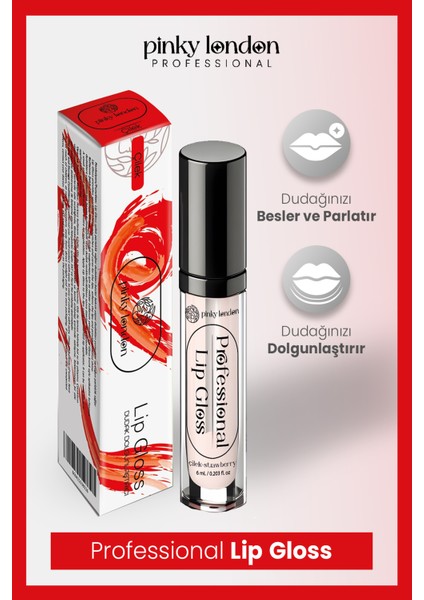 Çilekli Dudak Dolgunlaştırıcı ve Parlatıcı Lip Gloss