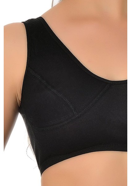 (3 Lü Paket) Anne Ribana Kumaş Yarım Atlet Sütyen 3004 modelleri