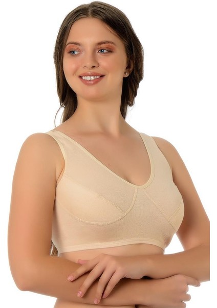 (3 Lü Paket) Anne Ribana Kumaş Yarım Atlet Sütyen 3004 indirimleri