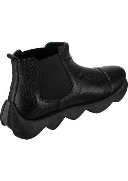 ST1284 Siyah Dana Derisi Rahat Geniş Kalıp Özel Seri Yeni Sezon Erkek Bot