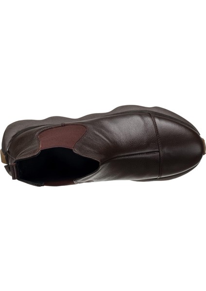 ST1284 Kahve Dana Derisi Rahat Geniş Kalıp Özel Seri Yeni Sezon Erkek Bot