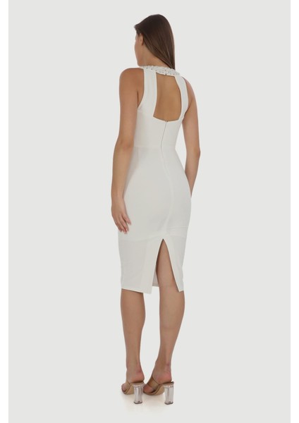 El Işi Boncuk Detaylı Drapeli Elbise fiyatları