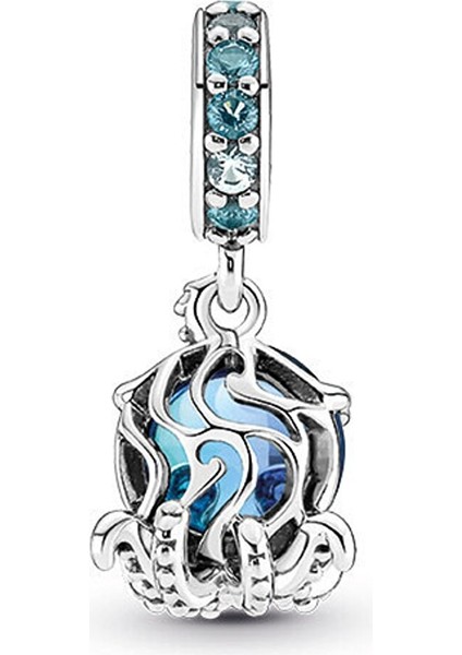 925 Ayar Gümüş Sevimli Ahtapot Sallantılı Charm fiyatları