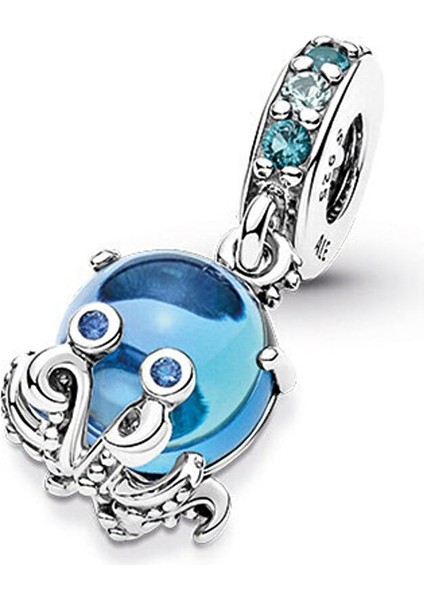 925 Ayar Gümüş Sevimli Ahtapot Sallantılı Charm modelleri