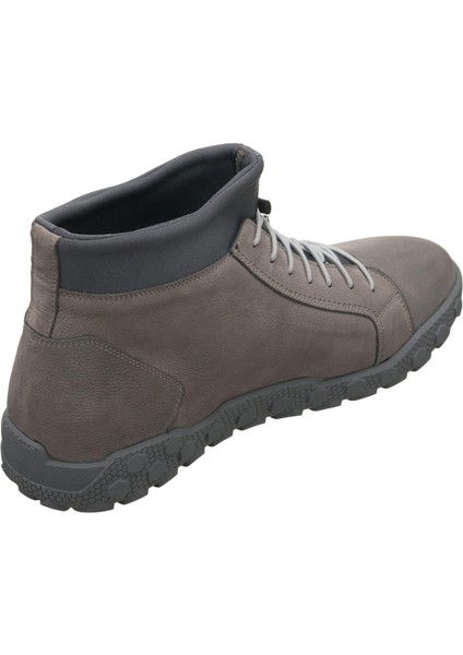 YMR444 Gri Dana Nubuk Derisi Rahat Geniş Kalıp. Şık Tasarım Yeni Sezon Son Moda Büyük Numara Erkek Bot indirimleri