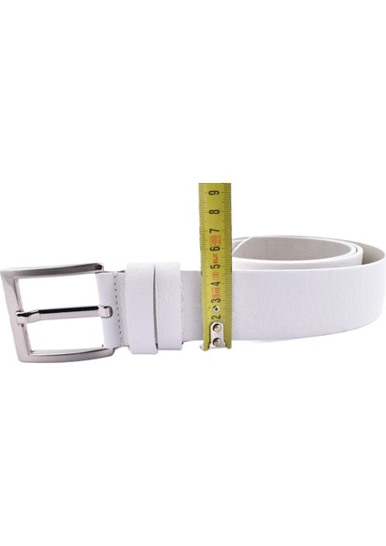 Fsm-27 Deri 4,5 cm KEMER/BEYAZ/130 - 52