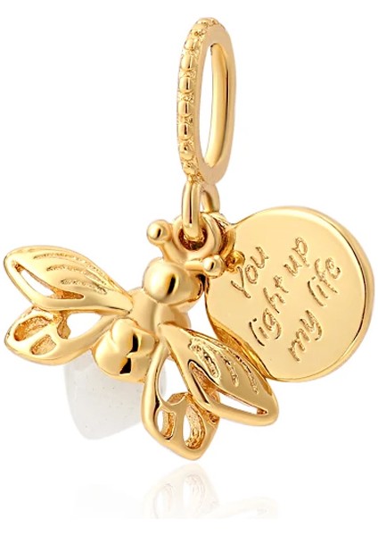 Altın Rengi Ateş Böceği Sallantılı Charm