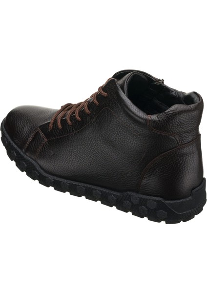 CK201 Kahve Dana Derisi Erkek Bot Rahat Geniş Kalıp Özel Seri