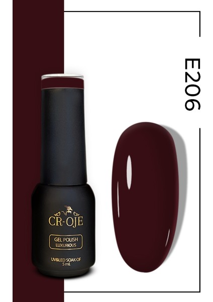 Kalıcı Oje E206 - Koyu Bordo (5 ML)