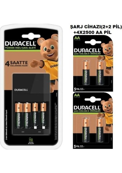 CEF14 Pil Şarj Aleti + 2x 2500MAH 2'li