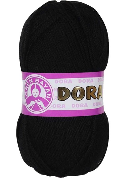 1 Adet Dora El Örgü ipi Yünü 100 gr 999 Siyah