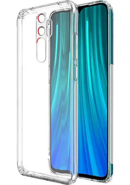 Xiaomi Redmi Note 8 Pro Kılıf Şeffaf Silikon Kamera Lens Korumalı