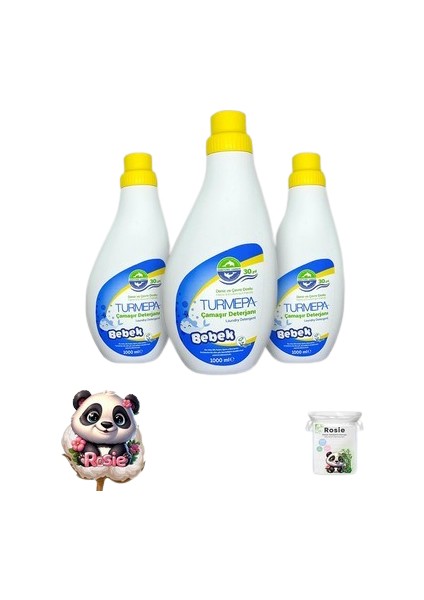 Baby Çamaşır Deterjanı 1000 ml x 3 ve Rosie Pamuk