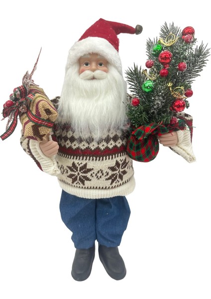 Happy Sugar Santa Oduncu Kazaklı Noel Baba 30 cm