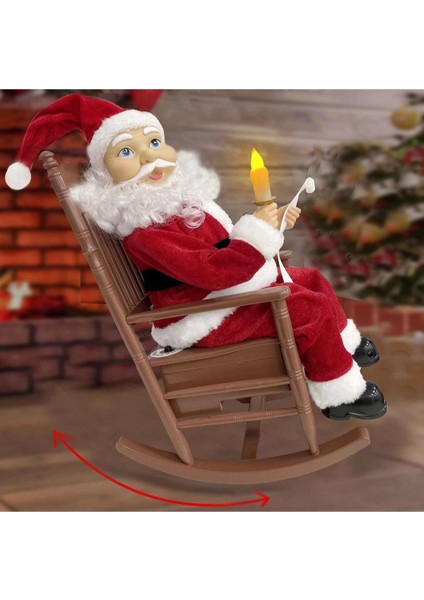 Sallanan Noel Baba Dekor 34 cm modelleri