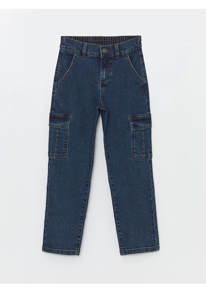 Lcw Kids Indigo Beli Lastikli Regular Fit Erkek Çocuk Jean Pantolon