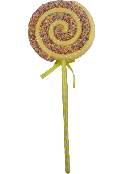 Happy Sugar Sarı Lolipop Süs 20 x 50 cm