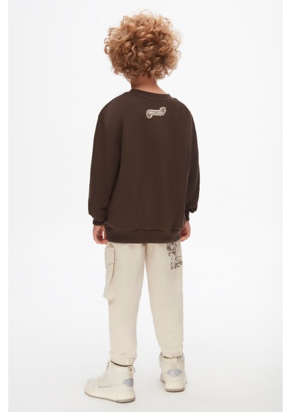 47504 Erkek Çocuk Kahverengi Tiger Sweat modelleri