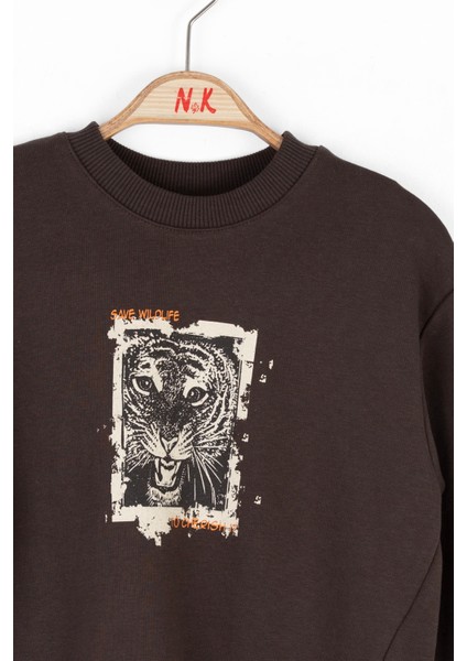 47504 Erkek Çocuk Kahverengi Tiger Sweat indirimleri
