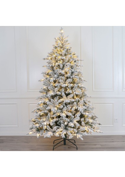Karlı Yılbaşı Ağacı 270 cm 2185 Yoğun Dallı (Kendinden Led'li)