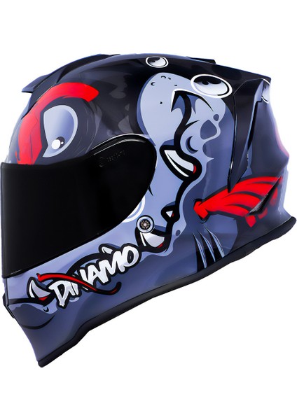 Dinamo Fishuga Siyah-Kırmızı-Gri Kask Siyah Vizör fiyatları