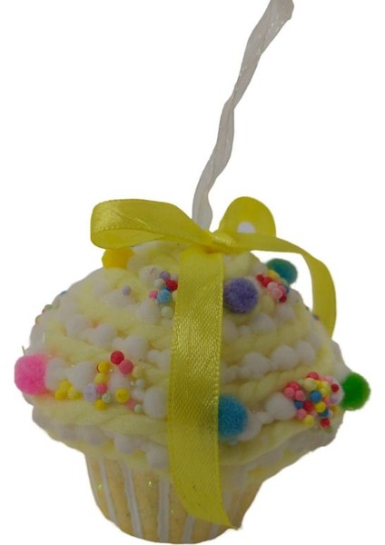 Happy Sugar Sarı Cupcake Süs 9 x 9 cm fiyatları