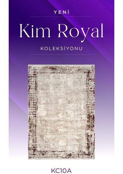 Kim Royal KC10A Vizon Bordo Akrilik Yumuşak Dokulu Modern Eskitme Halı fiyatları
