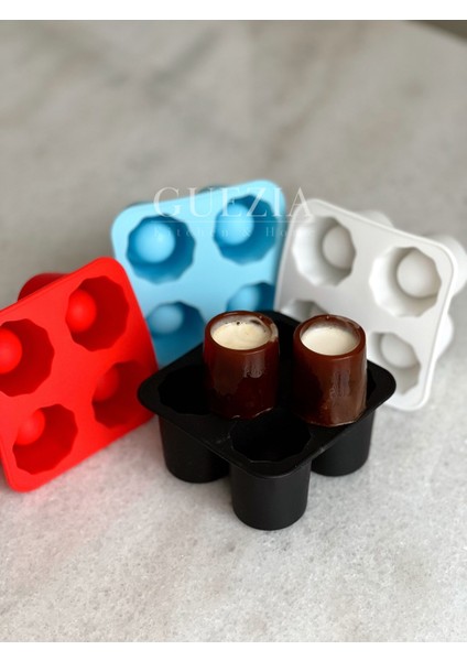 4 Lü Shot Bardak Şekilli Buz Kalıbı | 1 Adet