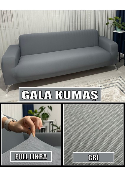 Yeni Gala Kumaş Üçlü Koltuk & Çekyat Koltuk Kılıfı