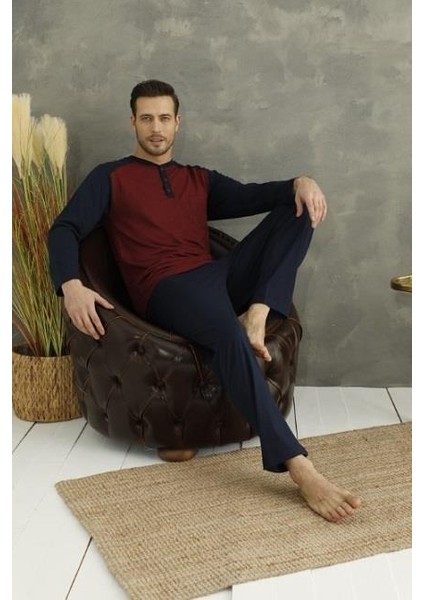 Midi Yaka Erkek Pijama Takımı