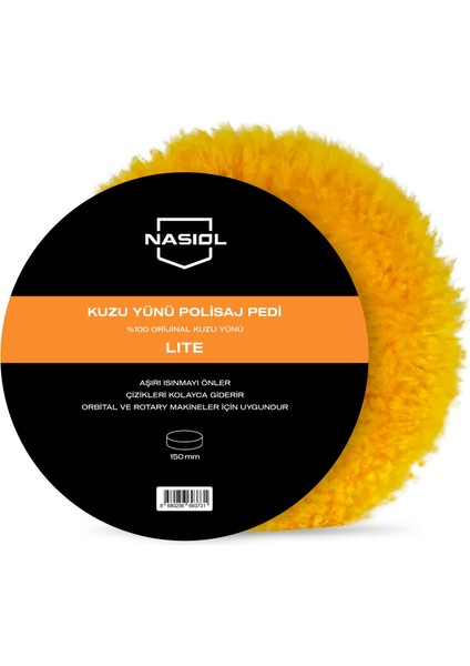 Kuzu Yünü Polisaj Keçesi/Pedi Lite-Ağır Çizik Giderici-150mm-Kuzu Postu Araç Pasta Cila Keçesi modelleri