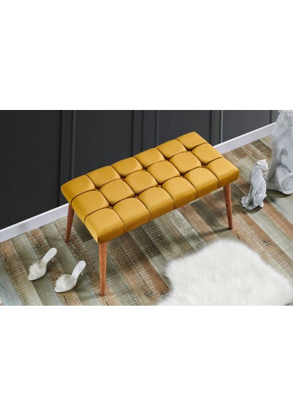 Kapino Bench Puf, Sarı