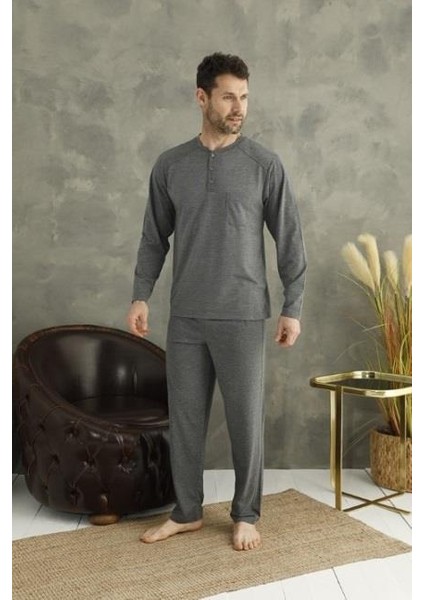 Midi Yaka Erkek Pijama Takımı