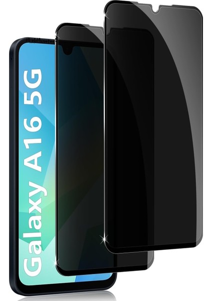 Samsung Galaxy A16 Hayalet Ekran Koruyucu Cam Tam Kapatan Gizli Tamperli Ekran Camı 5d Parlak Privacy Glass