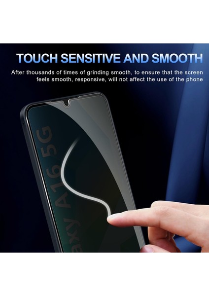 Samsung Galaxy A16 Hayalet Ekran Koruyucu Cam Tam Kapatan Gizli Tamperli Ekran Camı 5d Parlak Privacy Glass