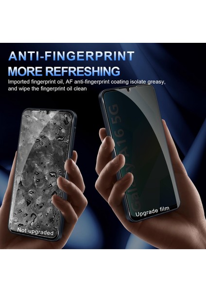 Samsung Galaxy A16 Hayalet Ekran Koruyucu Cam Tam Kapatan Gizli Tamperli Ekran Camı 5d Parlak Privacy Glass