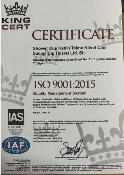 Shower 6 mm KAROLAJ YÜKSEK KALİTE KARE DUŞAKABİN BAZALI