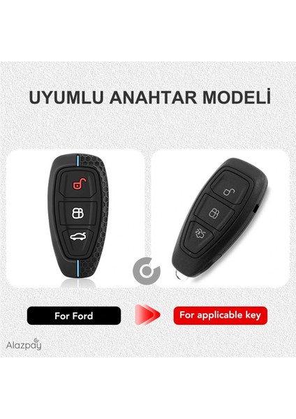 Ford Focus Fiesta Mondeo Kuga C Max Silikon Anahtar Kılıfı (1 Adet) fiyatları