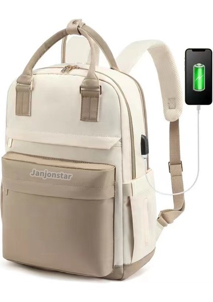 2024 Yeni Kadınların Arka Paketi Moda Büyük Kapacitet Laptop Çantası Portable Travel Backpack Erkeklerin Çantası (Yurt Dışından)