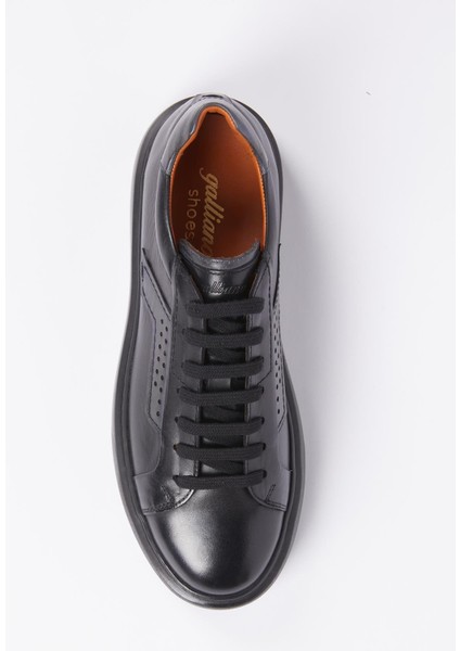 Lizbon Deri Siyah Antik Eva Hazır Taban Sneaker modelleri