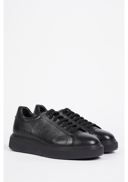 Zuma Deri Siyah Floater Eva Hazır Taban Sneaker