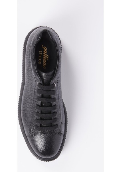 Zuma Deri Siyah Floater Eva Hazır Taban Sneaker
