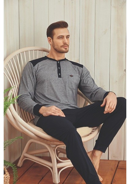 Uzun Kol Pijama ve Kısa Kol Şort Takım 5035