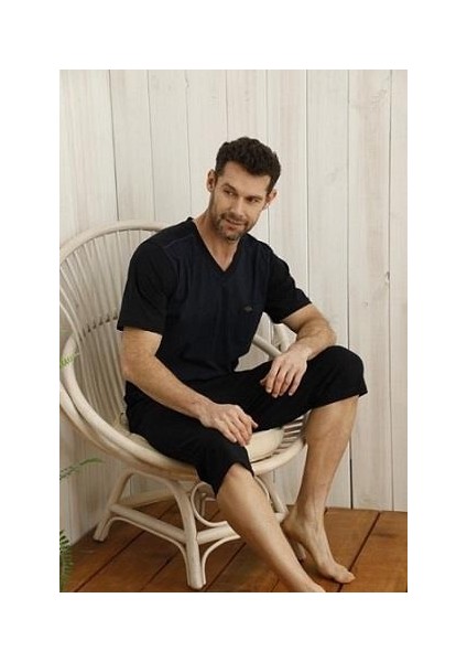 V Yaka Kapri Erkek Pijama Takım 9038