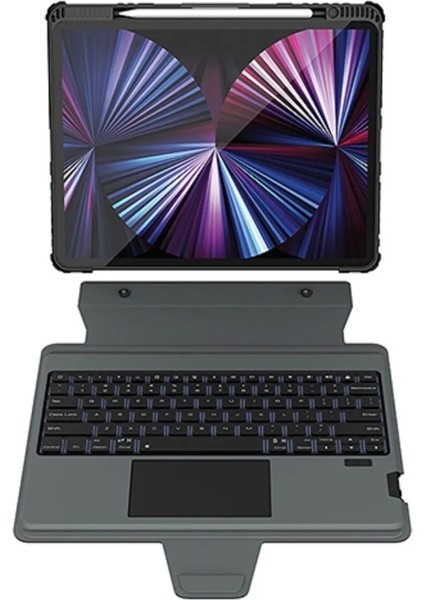 NLK-0305 Bumper Rgb Işıklı Klavyeli Kılıf iPad 10.2 2019/2020/20