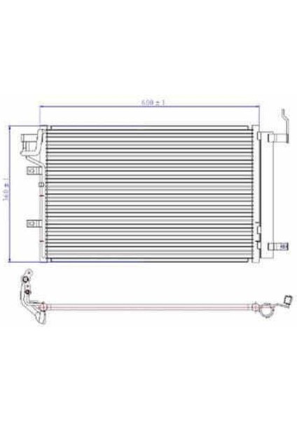 CKI001016 CKI001016 Klima Kondenseri Kia Cerato 1.6i 06 558X365X16 Oto.-Mek.