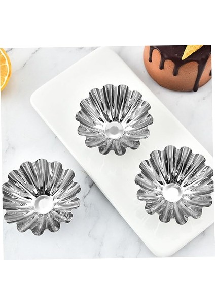 6 Adet Paslanmaz Kek Kalıbı, Cupcake, Tart, Tartolet, Brownie, Topkek, Muffin Kalıbı
