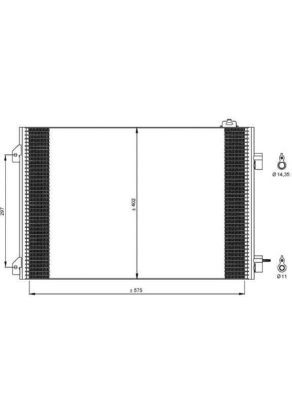 CRN598016 Klima Köndenseri Clio Symbol 1.5 Dcı 04 Mek 658X411X16 -CRN598016 Uyumlu