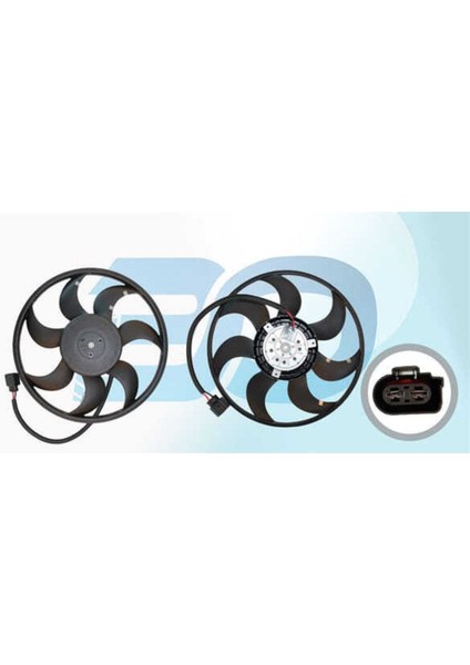 7H0959455A 7H0959455A Fan Motoru Davlumbazsız (420 Mm-2 Fıs-7 Kanat) Vw T5 1.9 2.5tdı Axb Axd 04 -